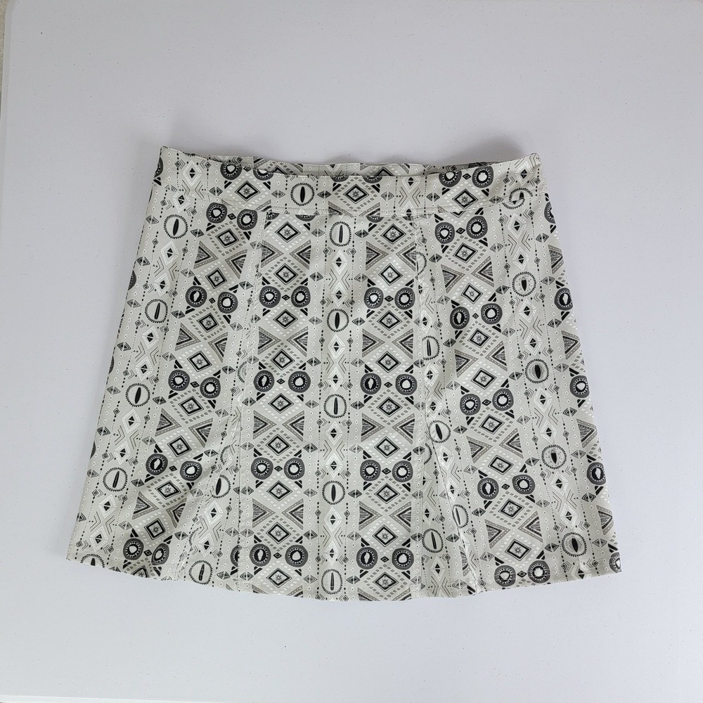 RipSkirt Hawaii Wrap Skirt L Grey Tribal Geometric Length 2 Travel Beach - Picture 2 of 9